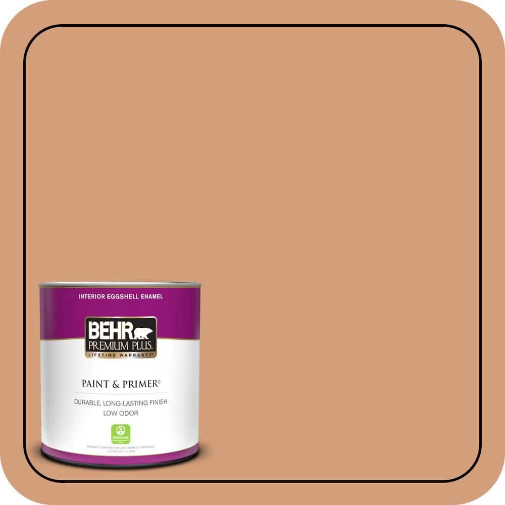 BEHR PREMIUM PLUS #T12-4 Darlin Clementine Flat Interior/Exterior Paint & Primer Color Sample