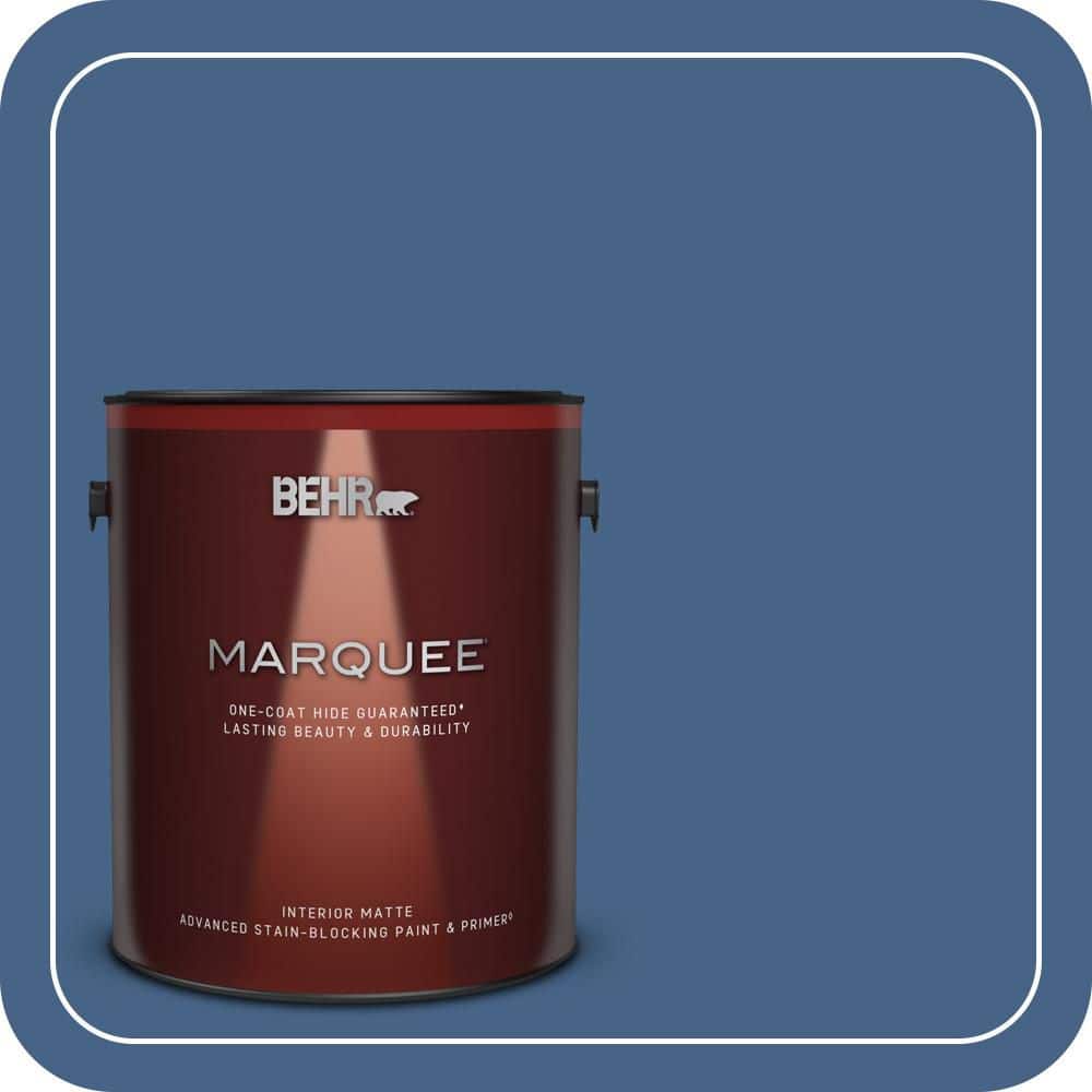 BEHR MARQUEE 1 gal. #PPU15-04 Mosaic Blue One-Coat Hide Matte Interior Paint & Primer (1)