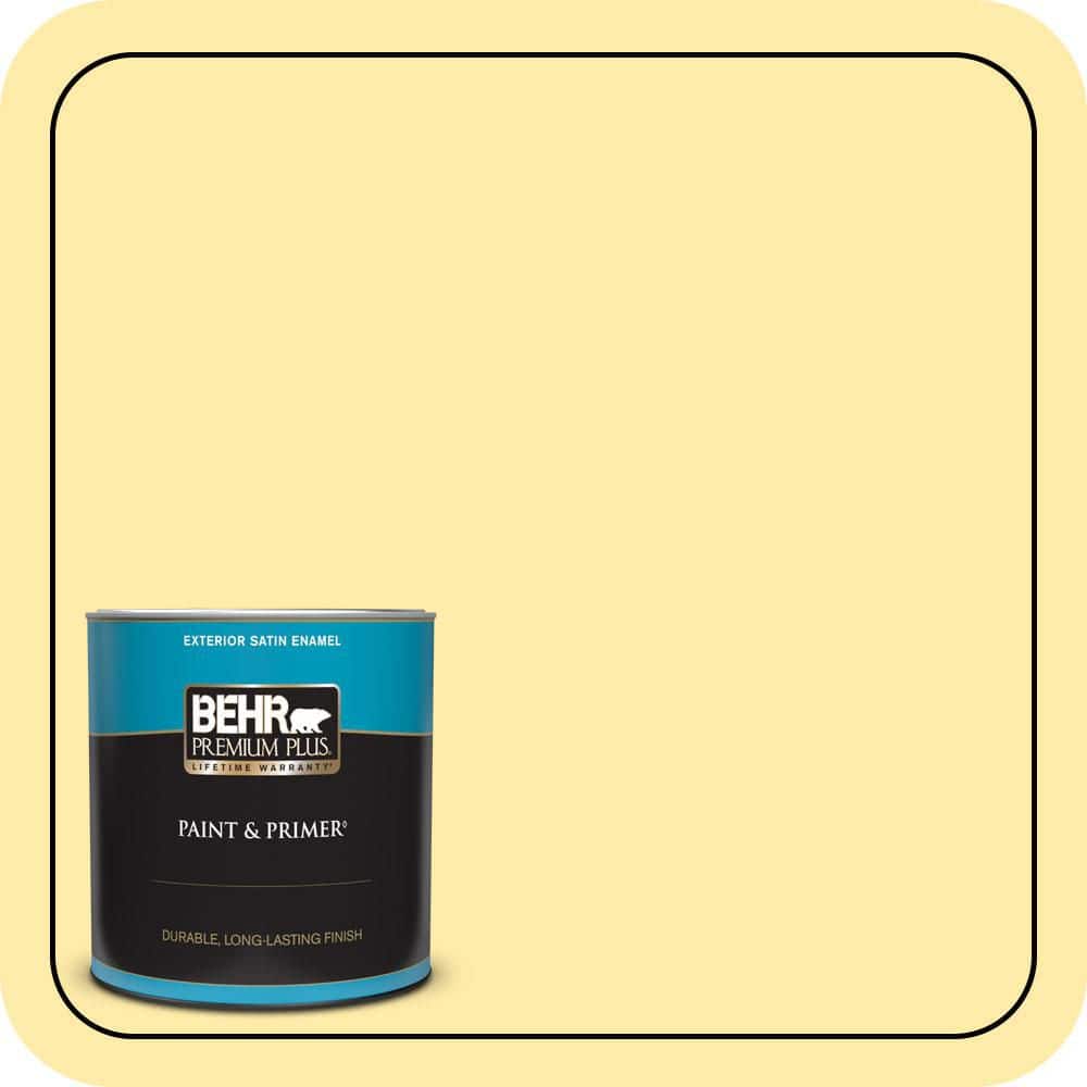 BEHR PREMIUM PLUS 1 qt. #P300-3 Rite of Spring Satin Enamel Exterior Paint & Primer (1)