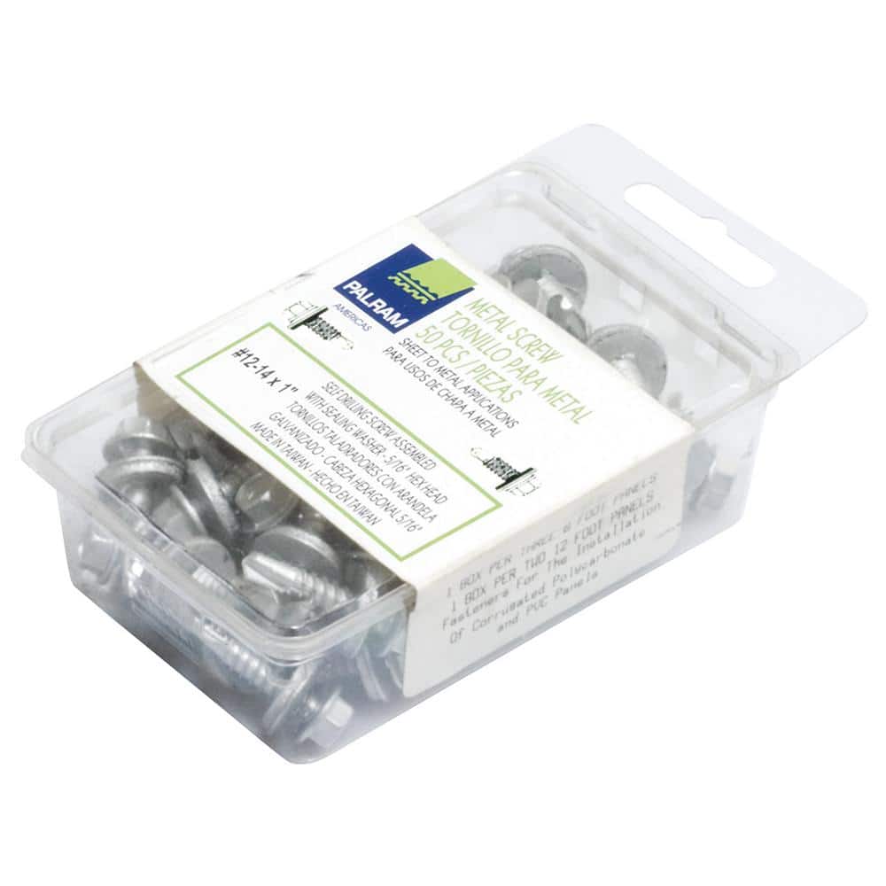 Metaltite 1 in. Hex-Head Metal Screw with EPDM washer (50-Pack)