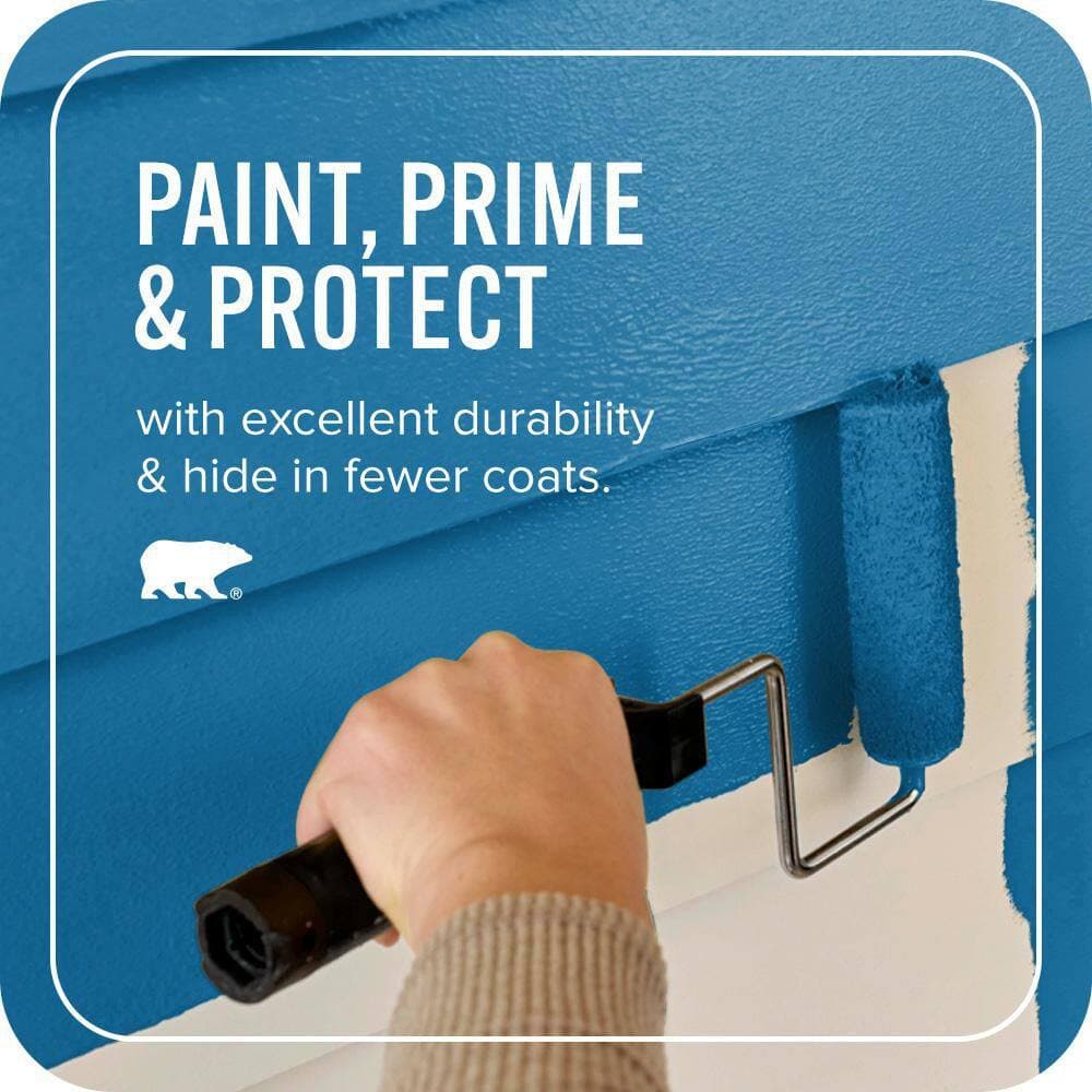 BEHR ULTRA 1 gal. #MQ4-58 Mondrian Blue Satin Enamel Exterior Paint & Primer (3)
