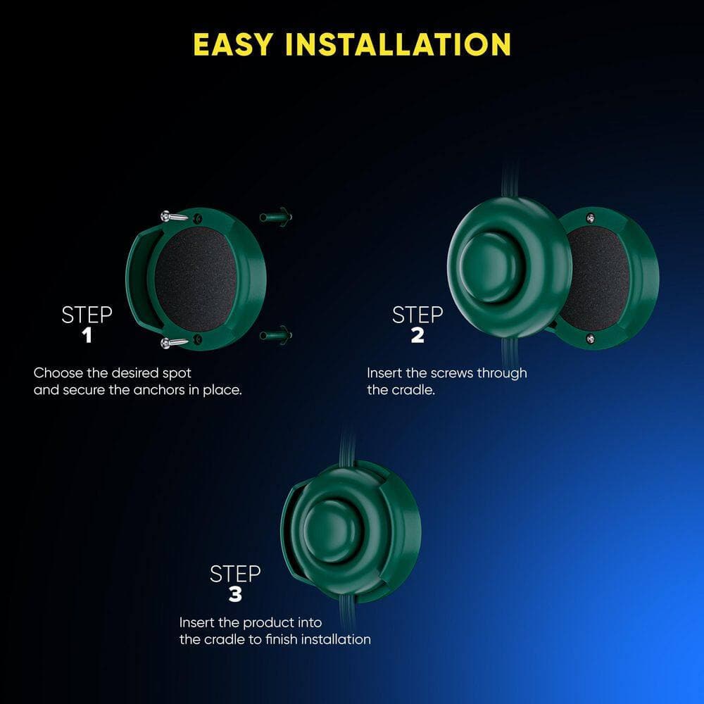 MAXIMM 3 ft. 16 / 2 Light Duty Indoor Extension Cord 360° Rotating Flat Plug Footswitch with Cover and Cradle 13 Amp Green (3)