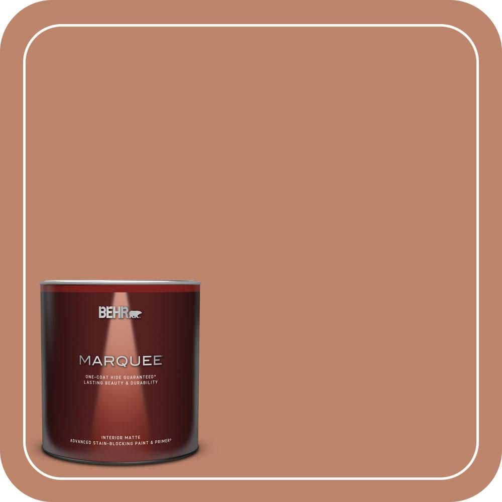 BEHR MARQUEE 1 qt. #QE-03 Clay Ground Matte Interior Paint & Primer