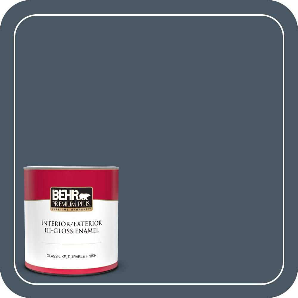 BEHR PREMIUM PLUS 1 qt. #T13-13 Flapper Dance Hi-Gloss Enamel Interior/Exterior Paint & Primer (1)