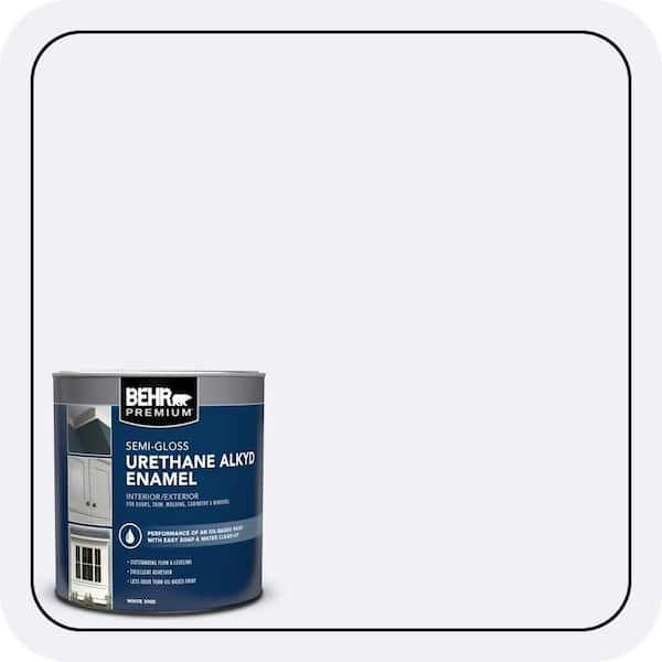 BEHR PREMIUM 1 qt. #BL-W10 Maui Mist Semi-Gloss Enamel Urethane Alkyd Interior/Exterior Paint (2)