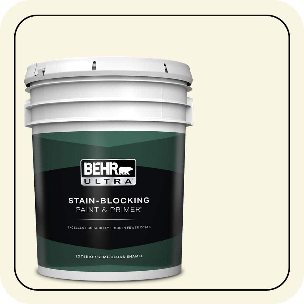 BEHR ULTRA 5 gal. #W-B-410 Star Shine Semi-Gloss Enamel Exterior Paint & Primer