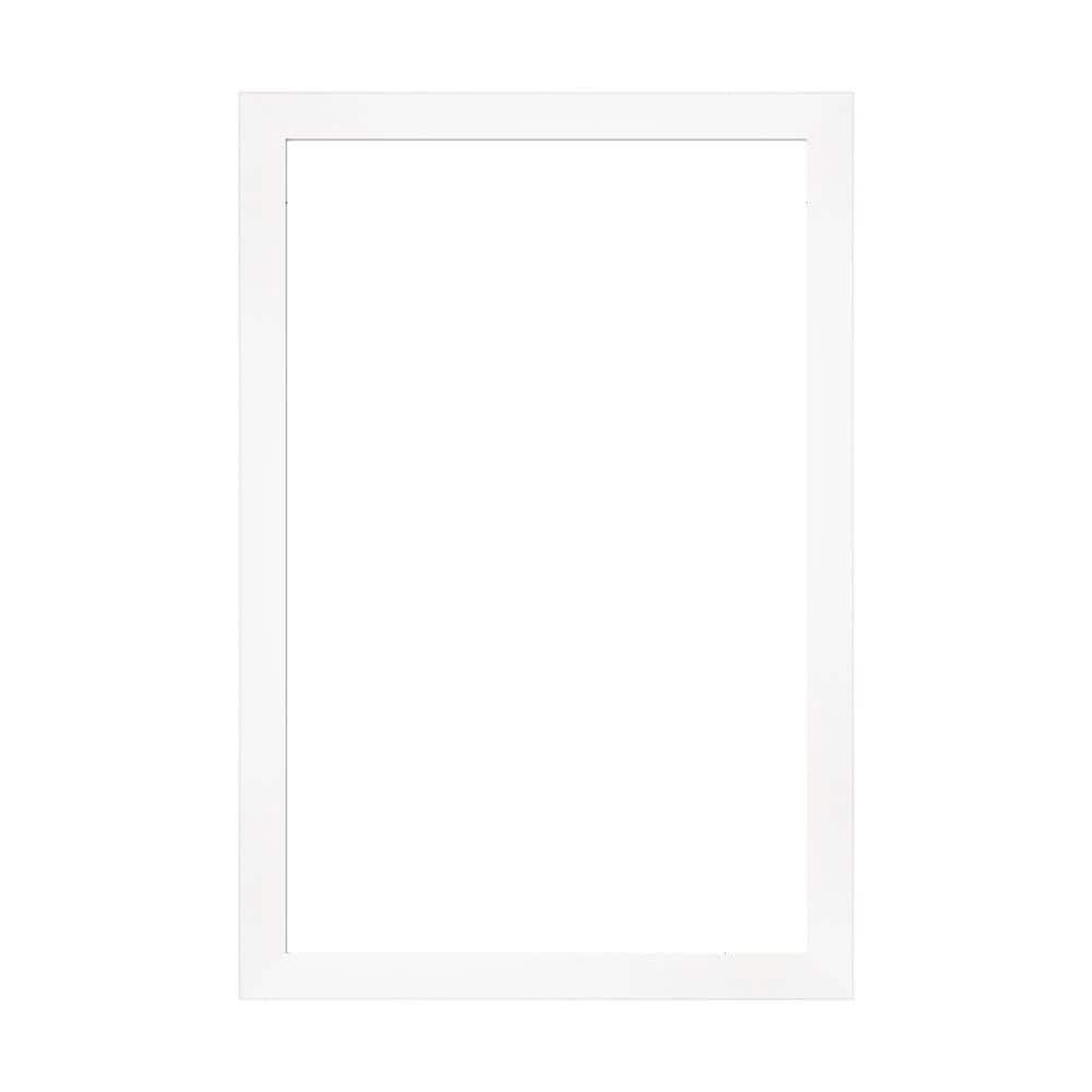 Amanti Art Mirror Makeover Cabinet White Narrow 25.25 in. W x 37.25 in. H Bathroom Mirror Frame Border Kit-Fits a 24 x 36 Mirror