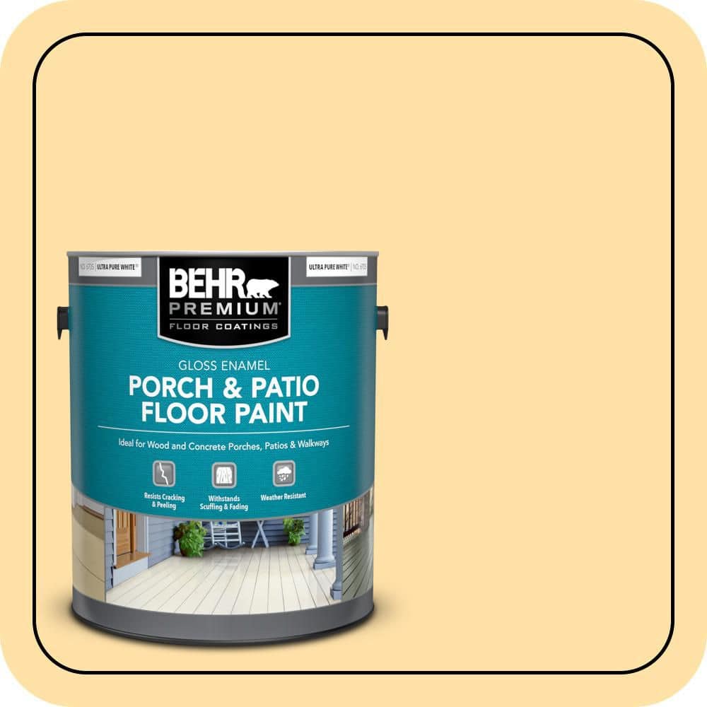 BEHR PREMIUM 1 gal. #310A-3 Manila Tint Gloss Enamel Interior/Exterior Porch and Patio Floor Paint
