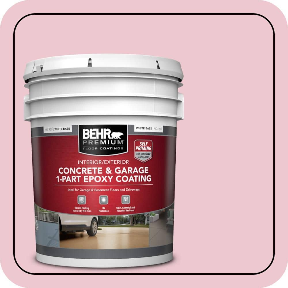 BEHR PREMIUM 5 gal. #M140-2 Funny Face Self-Priming 1-Part Epoxy Satin Interior/Exterior Concrete and Garage Floor Paint (1)