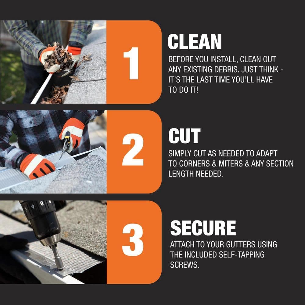 Gutter Guard by Gutterglove 3 ft. L W Micro-Mesh Gutter Guard ( Kit- Nominal) (4)