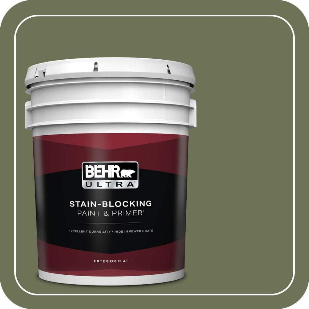 BEHR ULTRA 5 gal. #MQ6-53 Herb Cornucopia Flat Exterior Paint & Primer
