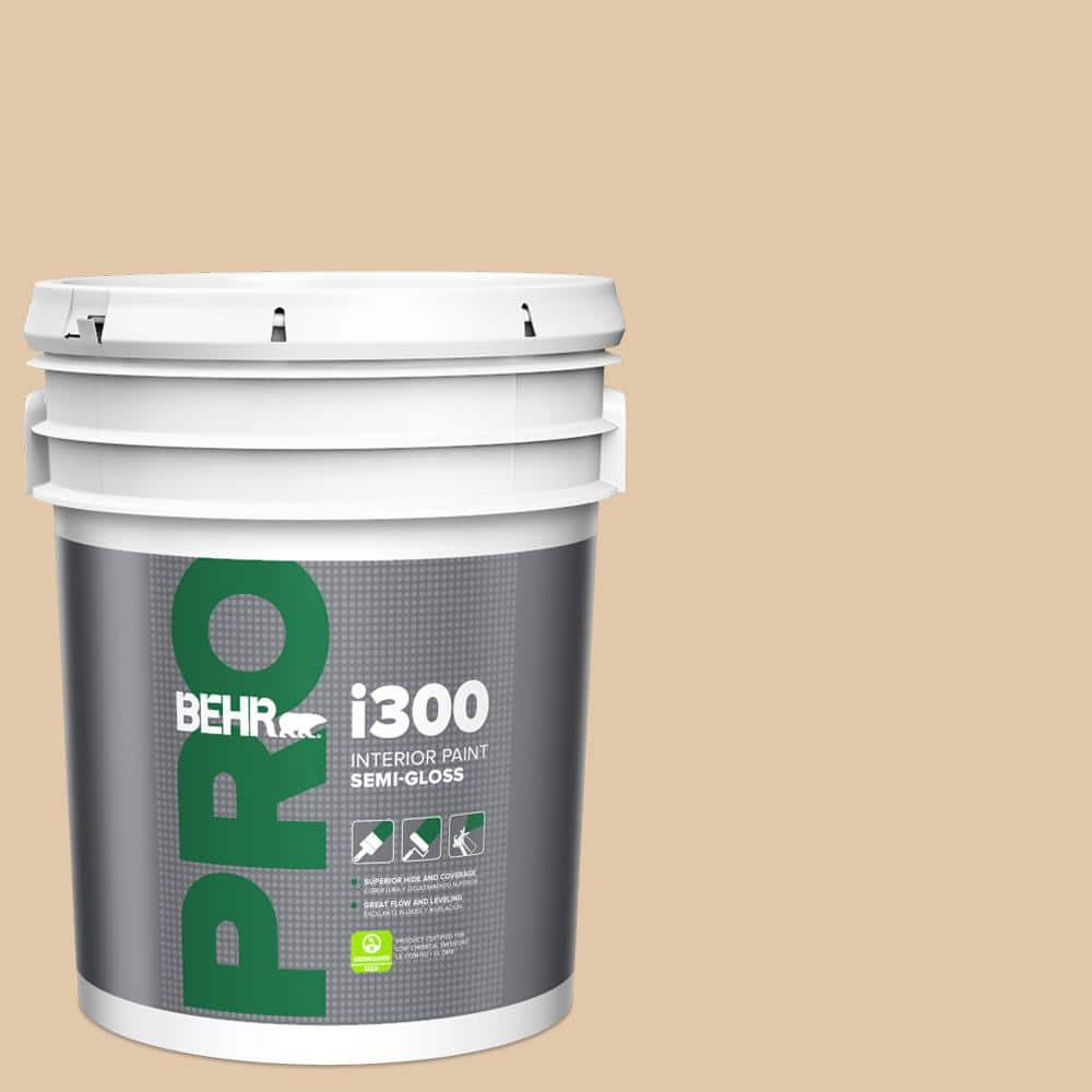 BEHR PRO 5 gal. #MQ2-08 Irish Cream Semi-Gloss Interior Paint