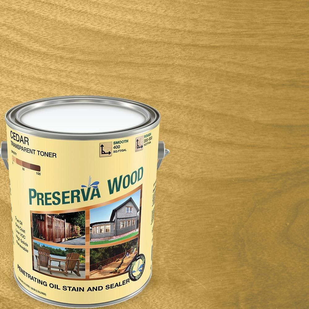 Preserva Wood 1 gal. Oil-Based Cedar Penetrating Exterior Stain and Sealer