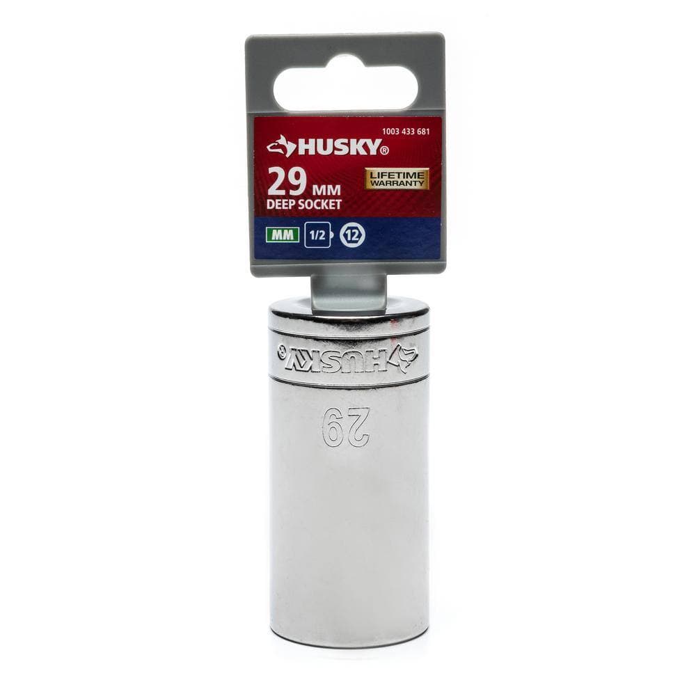 Husky 1/2 in. Drive 12-Point Deep Metric Socket 29 mm (4)