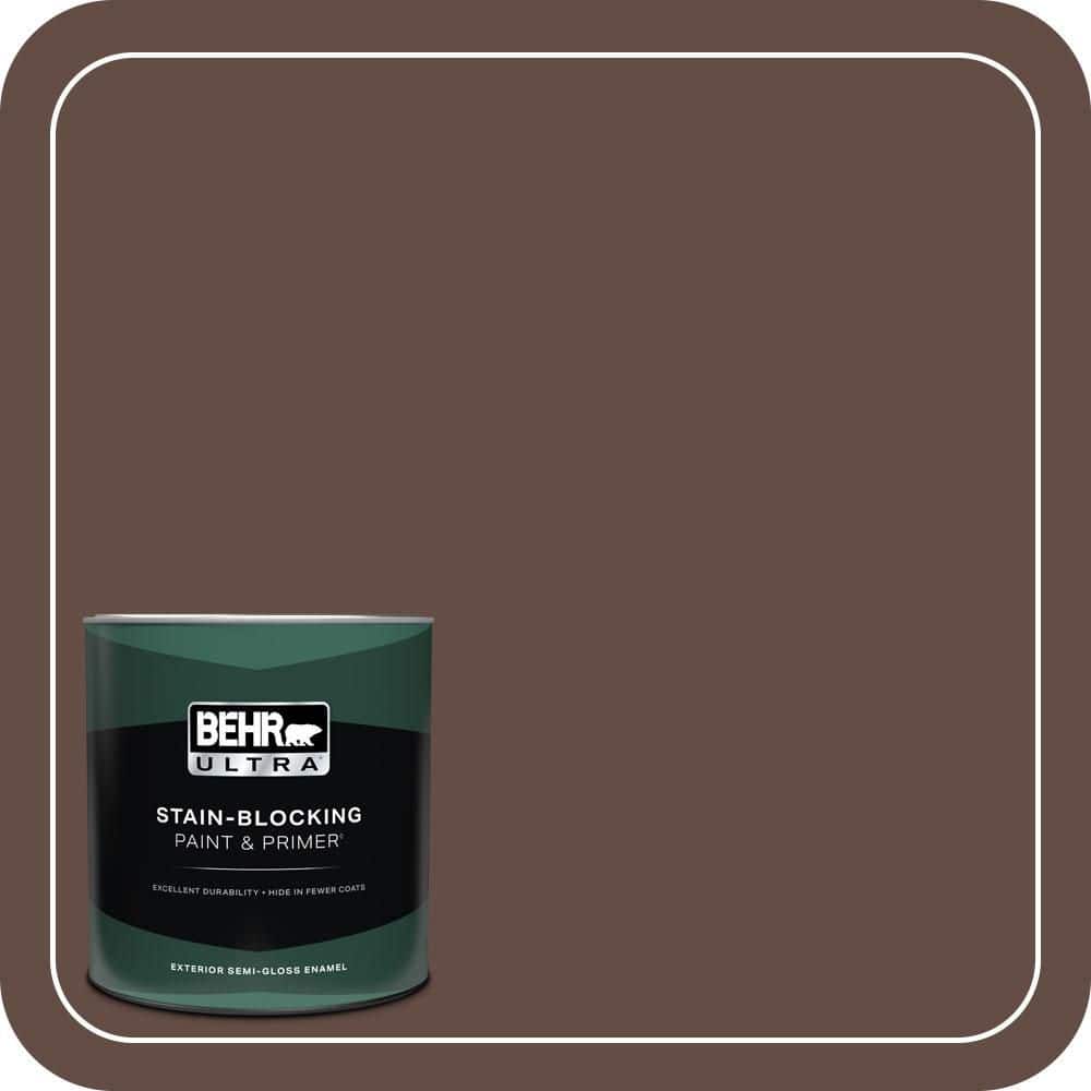 BEHR ULTRA 1 qt. #PPU3-20 Cinnabark Semi-Gloss Enamel Exterior Paint & Primer