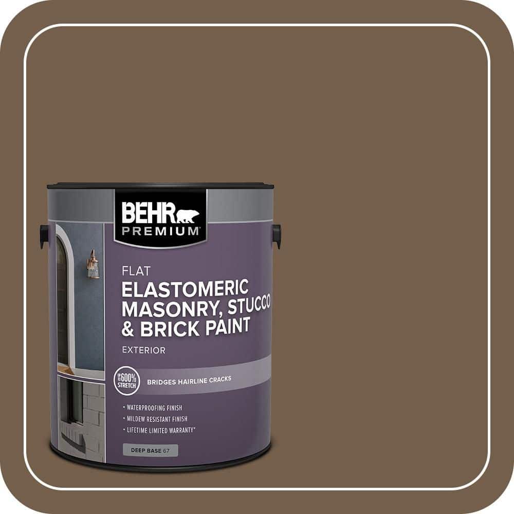BEHR PREMIUM 5 gal. #MS-46 Chestnut Brown Elastomeric Masonry, Stucco and Brick Exterior Paint (1)