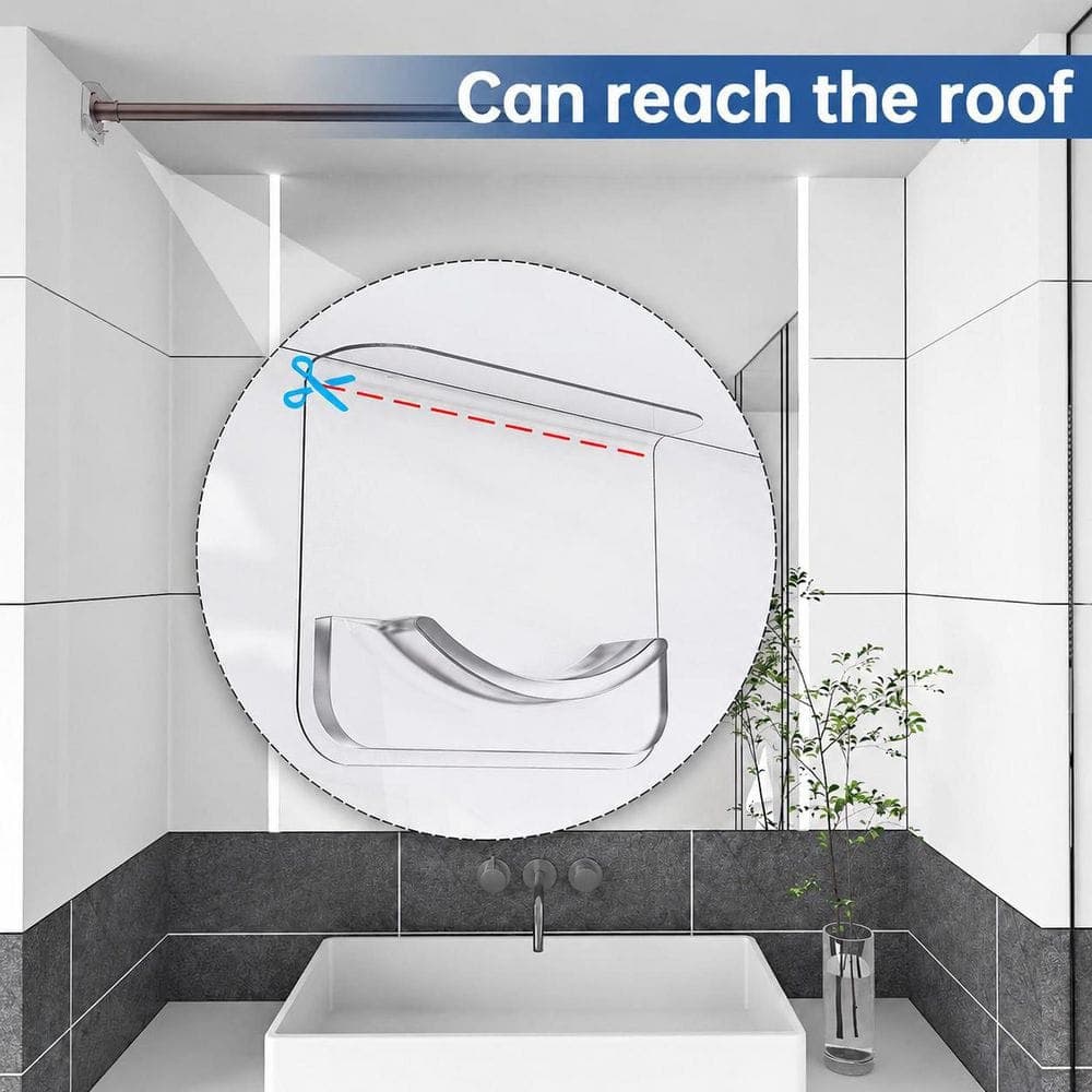 KHKFY Transparent Shower Curtain Rod Holder No Drilling Invisible Wall Mount 2 Pack for Smooth Surfaces Clear (3)