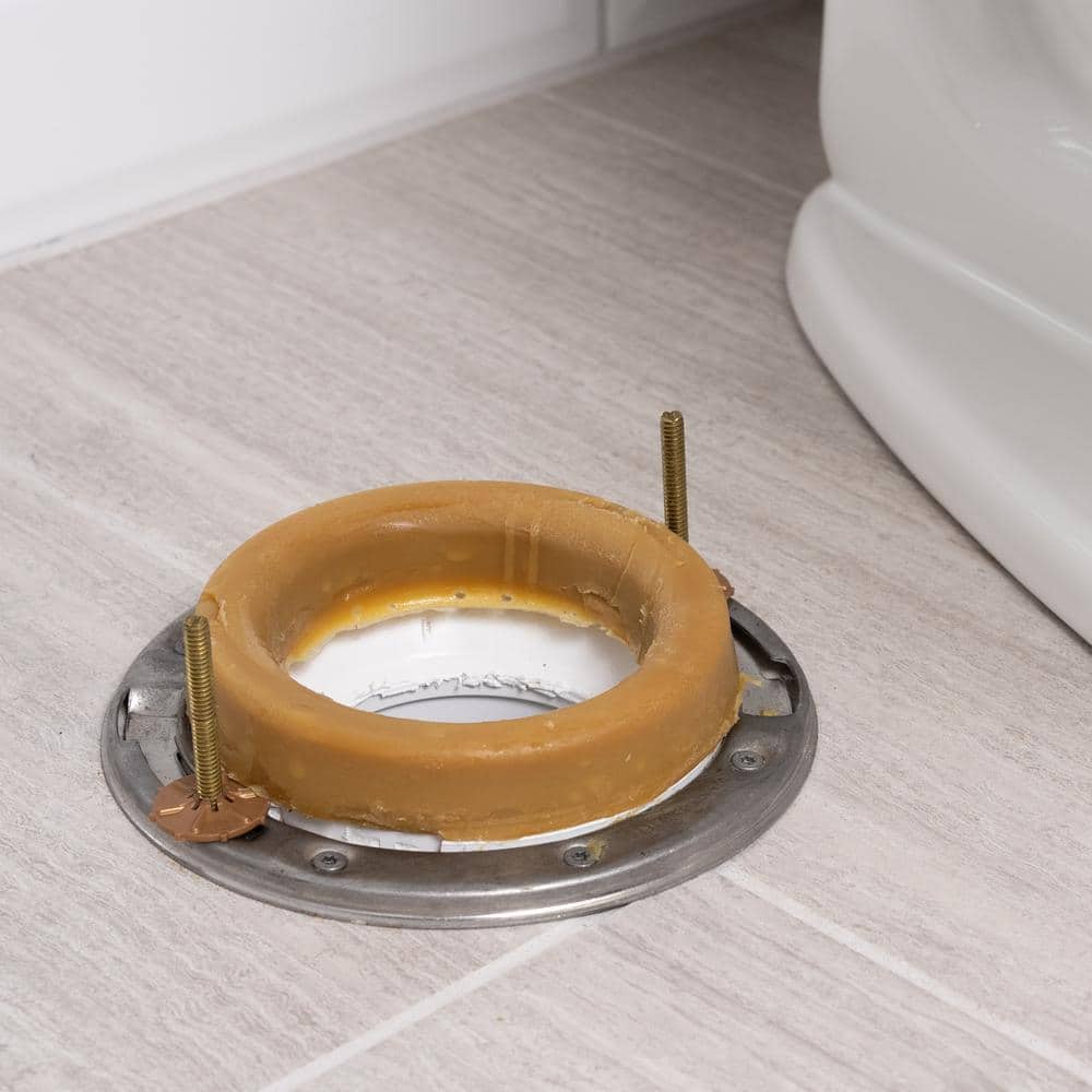 Oatey Johni-Ring 3 in. - 4 in. Standard Toilet Wax Ring and Johni-Quick Brass Toilet Bolts (3)