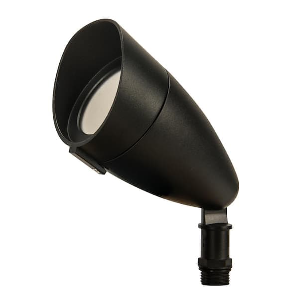 Commercial Electric 120-Volt to 277-Volt 14-Watt 1100 Lumens Black Integrated LED Outdoor Flood Light
