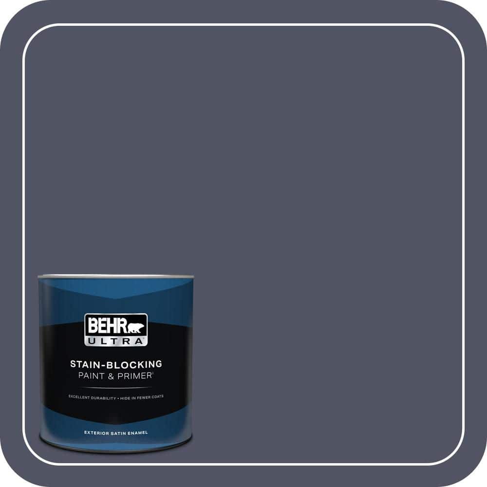 BEHR ULTRA 1 qt. #630F-7 Black Orchid Satin Enamel Exterior Paint & Primer
