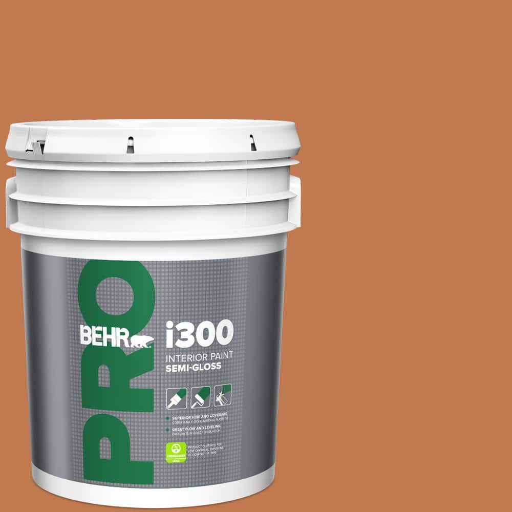 BEHR PRO 5 gal. #240D-6 Chivalry Copper Semi-Gloss Interior Paint