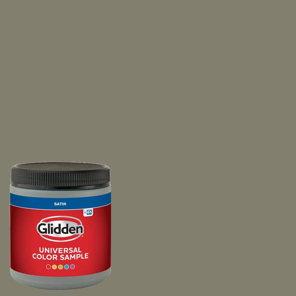 Glidden 8 oz. PPG1028-5 Autumn Gray Satin Interior Paint Sample (1)