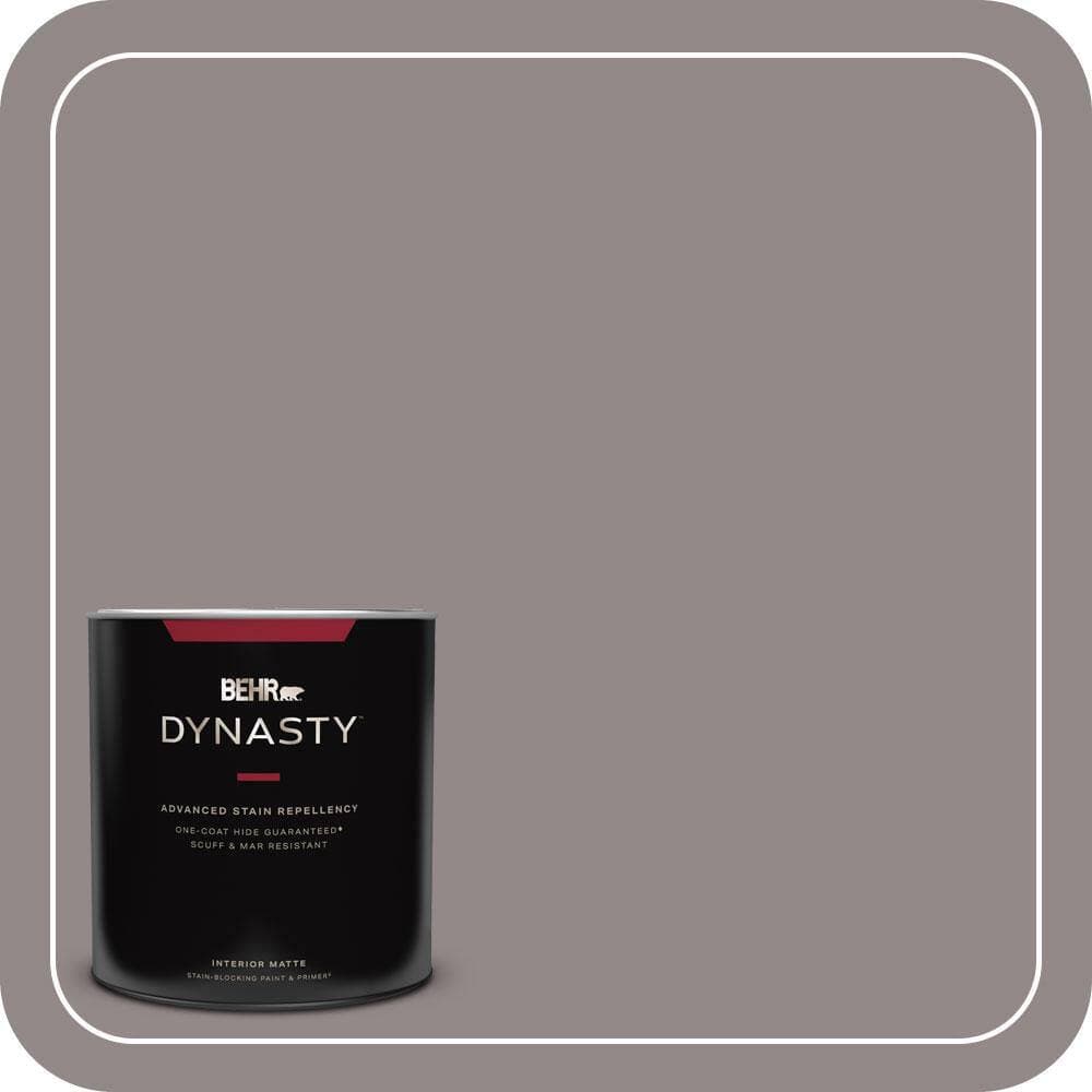 BEHR DYNASTY 1 qt. #PPU17-16 Polished Stone One-Coat Hide Matte Interior Stain-Blocking Paint and Primer