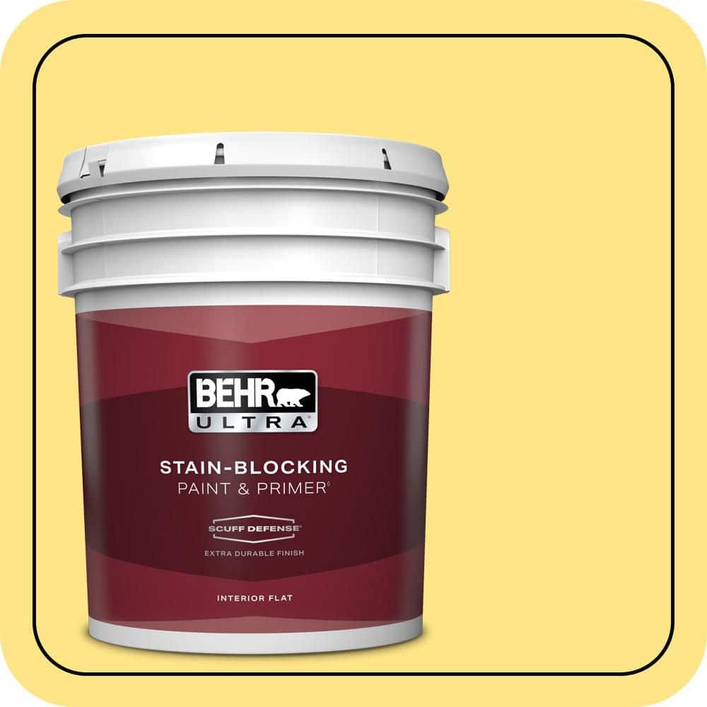 BEHR ULTRA 5 gal. #P300-5 Upbeat Extra Durable Flat Interior Paint & Primer