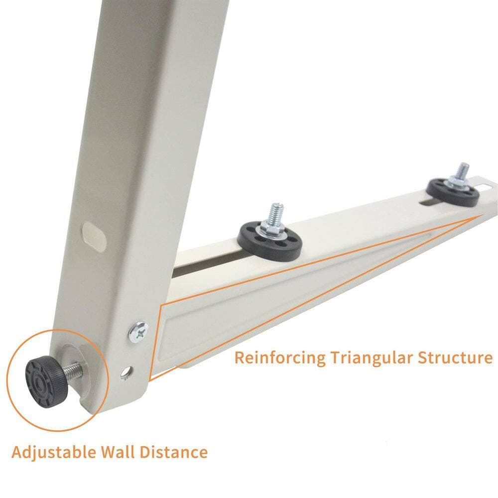 Helhom Universal Outdoor Wall Mounting Bracket for Ductless Mini Split Heat Pump Systems, Galvanized Steel, up to 265 lbs. (3)