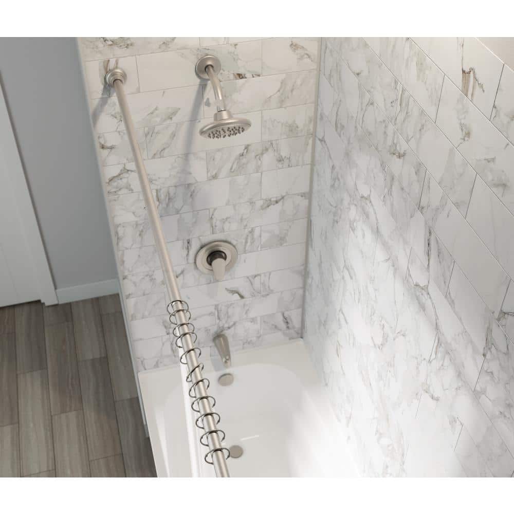 MOEN 72 in. Adjustable Straight Decorative Tension Shower Rod in Brushed Nickel (2)