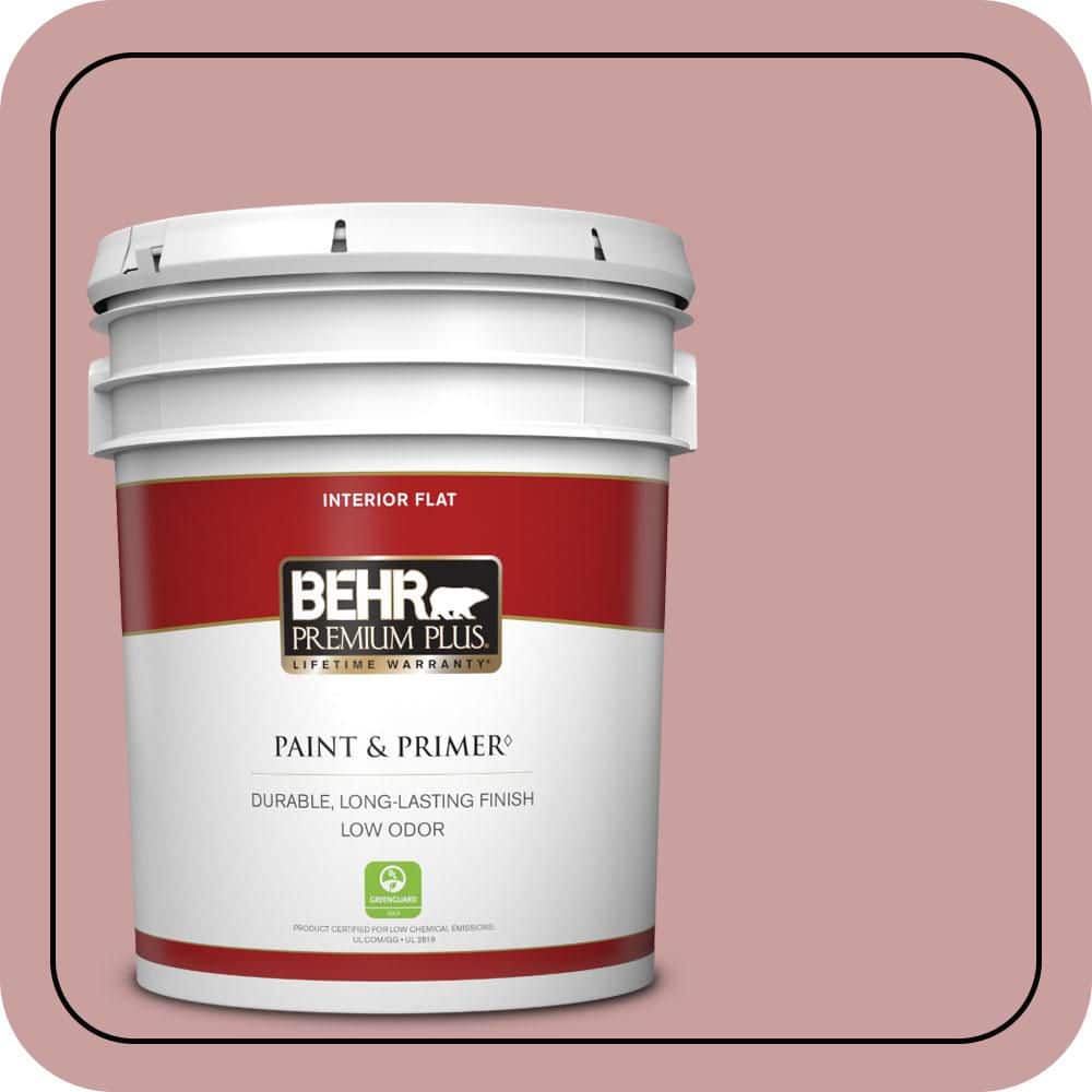 BEHR PREMIUM PLUS 5 gal. #MQ1-13 Lady Guinevere Flat Low Odor Interior Paint & Primer