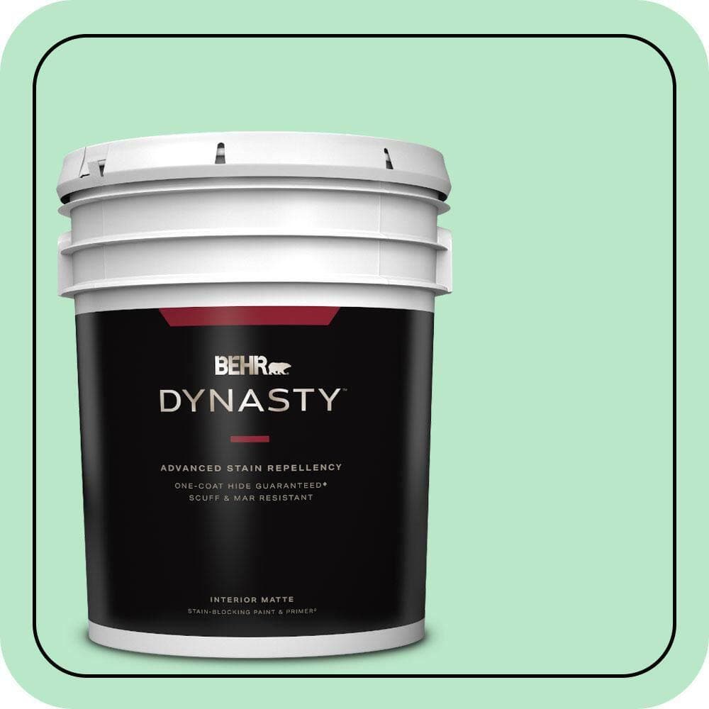 BEHR DYNASTY 5 gal. #460A-3 Canton Jade Matte Interior Stain-Blocking Paint & Primer