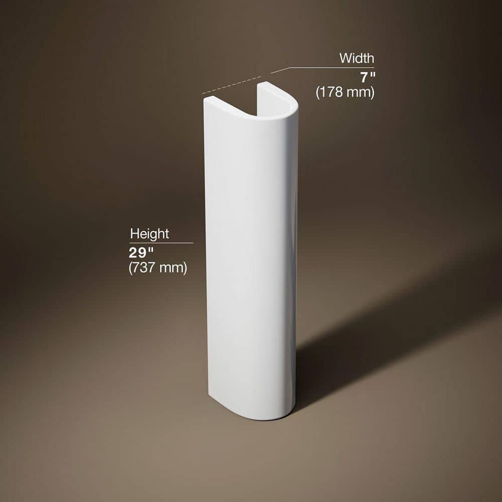 KOHLER Veer Vitreous China Pedestal in White (3)