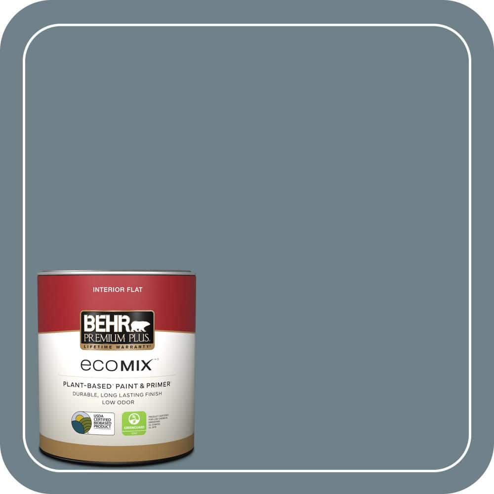 BEHR PREMIUM PLUS #PPU13-04 Atlantic Shoreline Flat EcoMix Plant-Based & Primer (1)