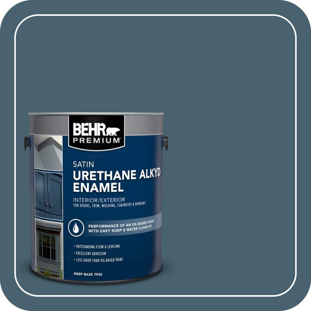 BEHR PREMIUM 1 gal. #BNC-28 Nostalgic Evening Urethane Alkyd Satin Enamel Interior/Exterior Paint