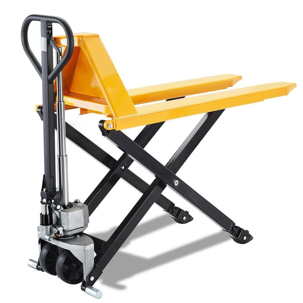 TORY CARRIER 2,200 lbs. 31.5 in. High Lift Manual Pallet Jack with 45 in. x 21 in. Fork Size Hydraulic Scissor Pallet Truck (1)