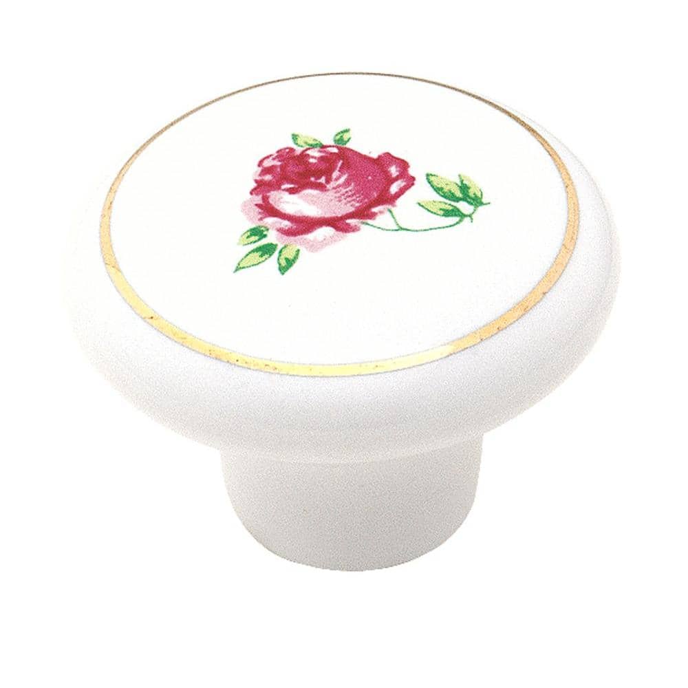 Amerock Everyday Heritage 1-1/2 in. (38mm) Traditional White Round Cabinet Knob