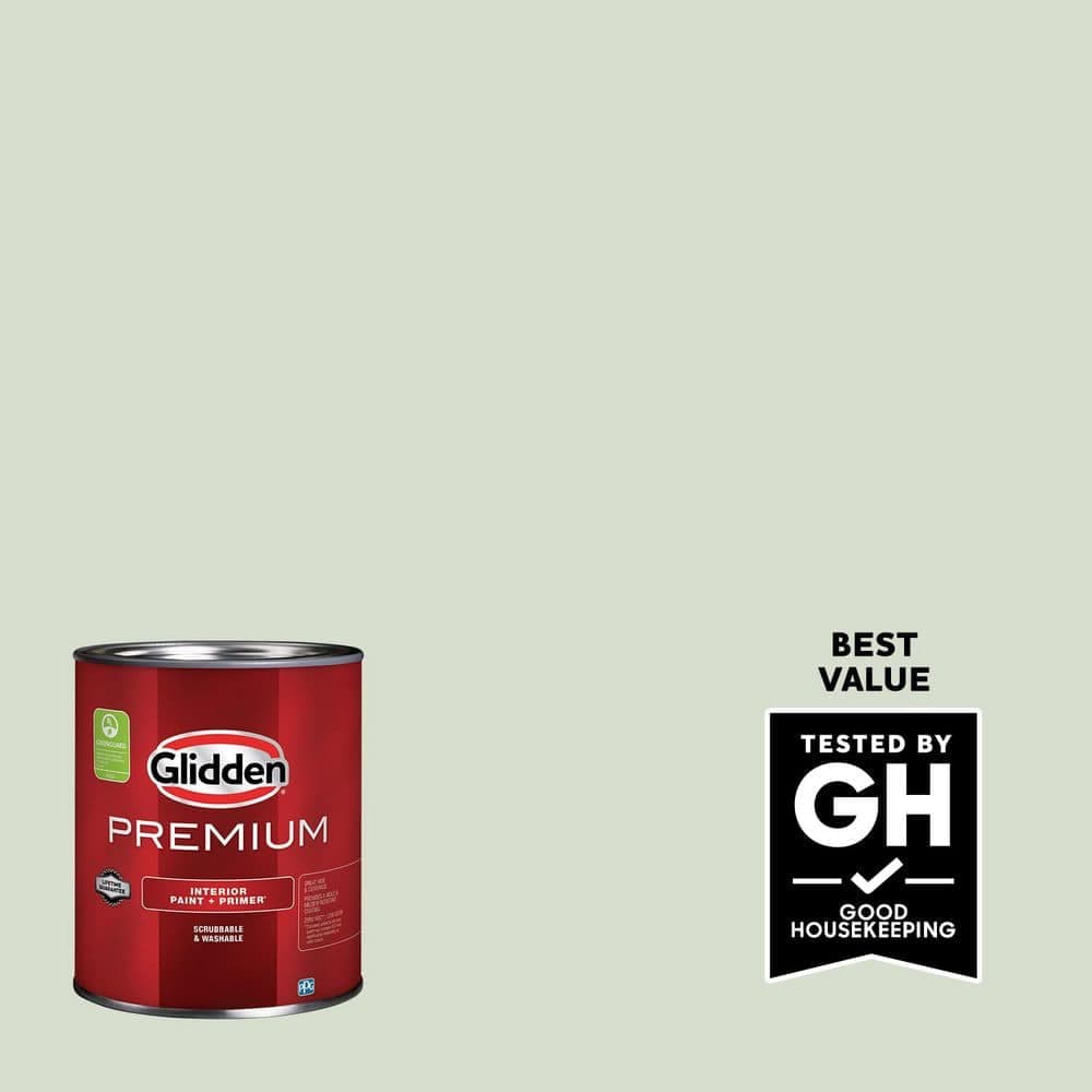 Glidden Premium 1 qt. PPG1124-2 Pale Vista Flat Interior Paint