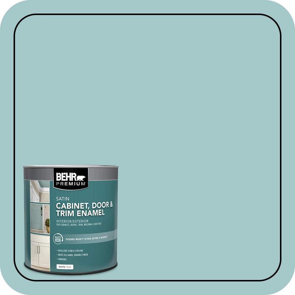 BEHR PREMIUM 1 qt. #PPU13-10 Ocean Boulevard Satin Enamel Interior/Exterior Cabinet, Door & Trim Paint