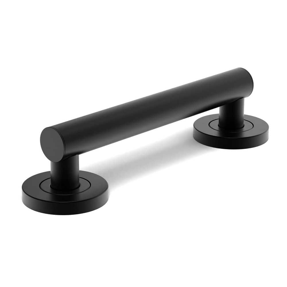 NVNOO 9 in. x 3 in. Matte Black Stainless Steel Safety Grab Bar for Bath, Shower and Toilet (1-Pack) (1)