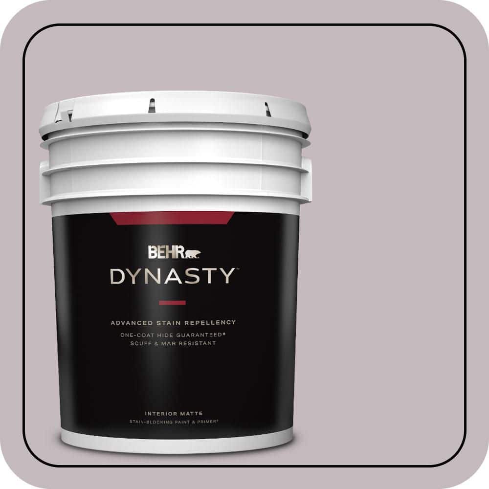 BEHR DYNASTY 5 gal. #N110-2 Mulberry Stain Matte Interior Stain-Blocking Paint & Primer