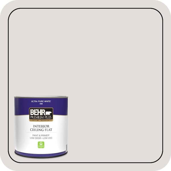 BEHR PREMIUM PLUS 1 qt. #BWC-21 Poetic Light Ceiling Flat Interior Paint & Primer (2)