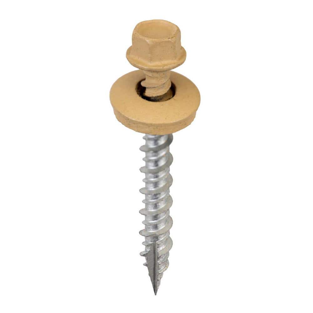 Acorn Hardware #9 X 1-1/2 inch Mocha Tan Hex Metal to Wood Screws (Bag of 250)