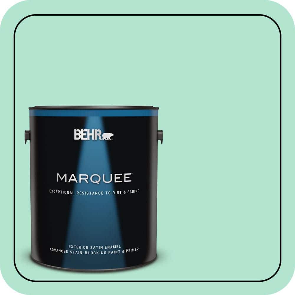 BEHR MARQUEE 1 gal. #P420-2 Crystal Rapids Satin Enamel Exterior Paint & Primer