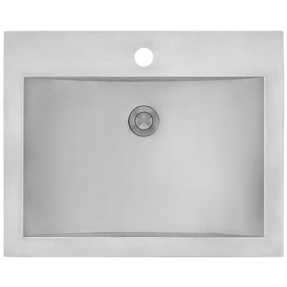 Ruvati Ariaso 17 in. Drop-in Bathroom Sink 16-Gauge with Drain