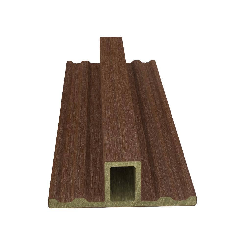 NewTechWood European Siding System 3.94 in. x 1.38 in. x 8 ft. Composite Siding Butt Joint Trim, Brazilian Ipe (2)