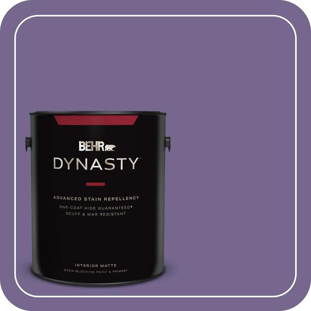BEHR DYNASTY 1 gal. #MQ5-41 Violet Vixen One-Coat Hide Matte Interior Stain-Blocking Paint & Primer