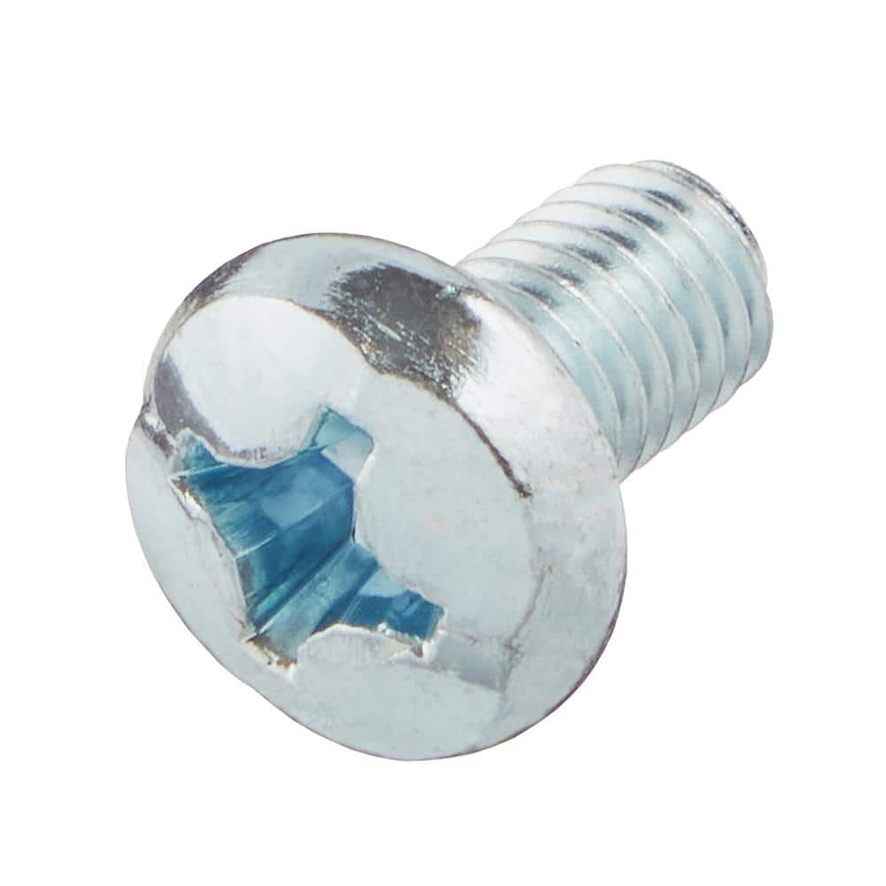 Everbilt M6-1.0 x 10mm Zinc Pan Head Phillips Drive Machine Screw 4-Pieces
