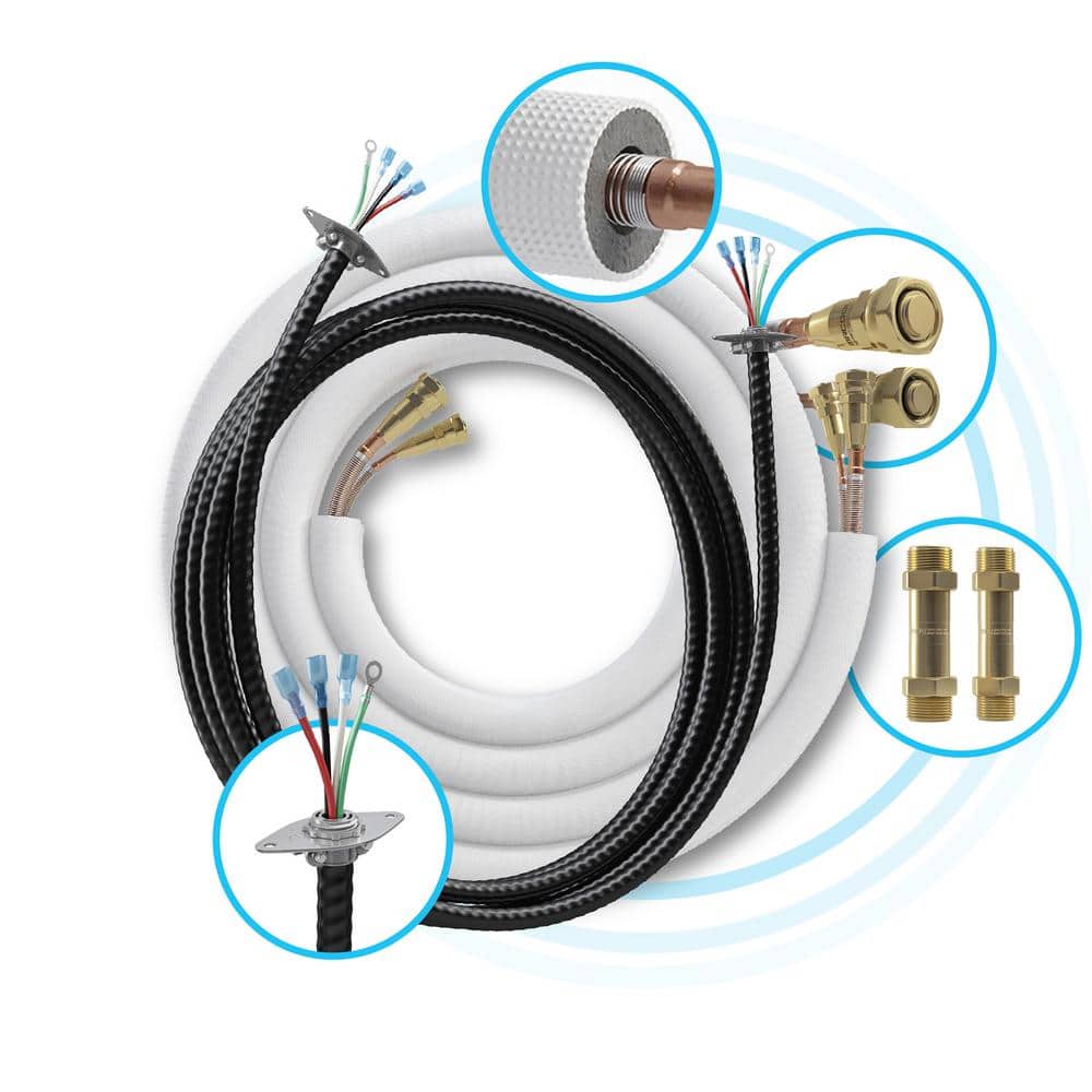 MRCOOL 35ft x 1/4in x 1/2in Pre-Charged Line-Set and DIY Pro Cable for DIY 9000, 12000 and 18000 BTU Wall Mounted Air Handler (2)