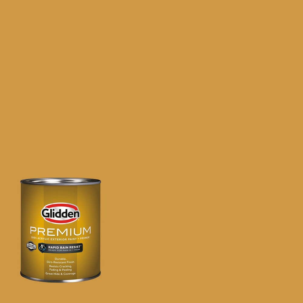 Glidden Premium 1 qt. Mayan Treasure PPG1208-6 Semi-Gloss Exterior Latex Paint (1)